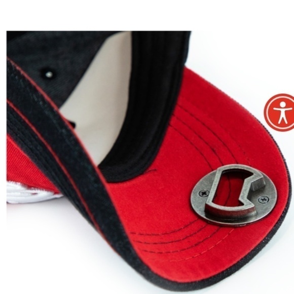 Coca-Cola Denim Cap with Opener red black - Picture 3 of 4